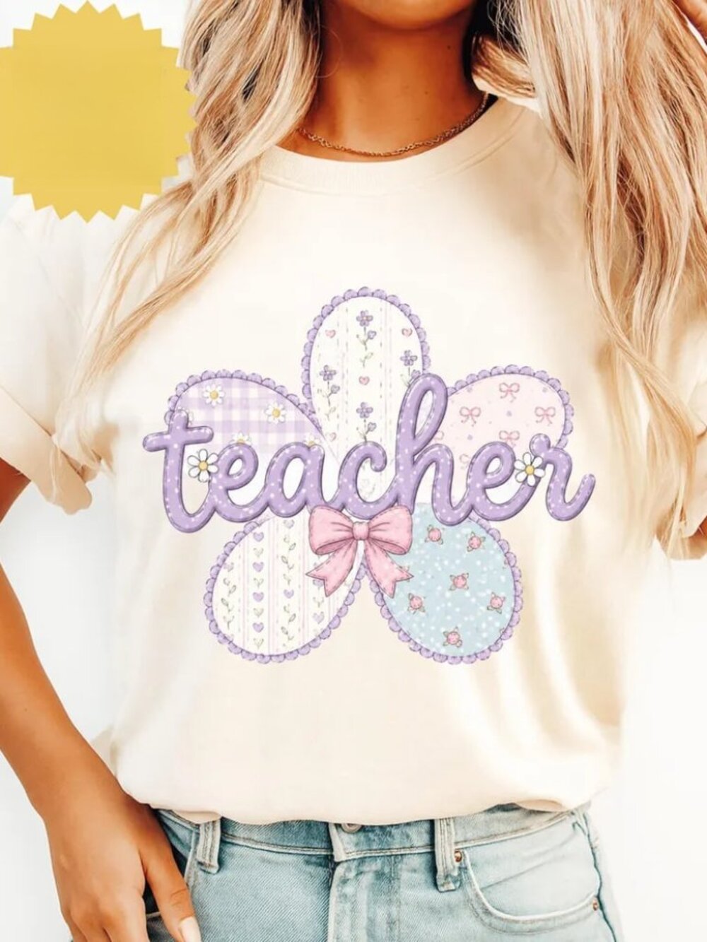 Teacher Flower Shirt, Floral Teacher Tee, Cute Teacher Back to School Gift